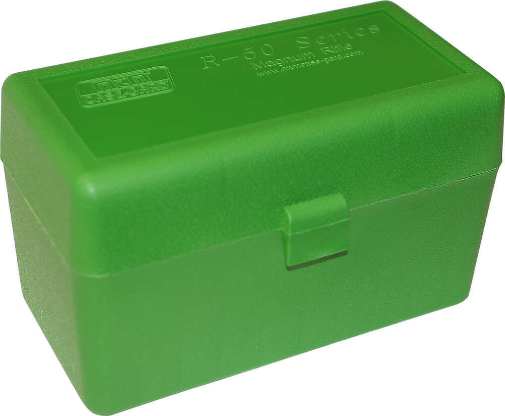 Misc. Accessories MTM Case Gard Ready Series MTM AMMO BOX 50 RD FLIP-TOP 375 REM UM 375 WBY MAG GREEN